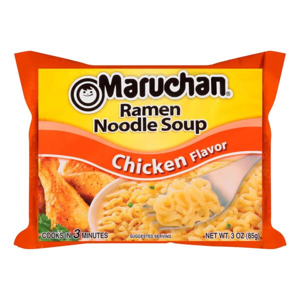 Maruchan Ramen Chicken, Instant Ramen Noodles, Ready to Eat Meals, 3 Oz, 24 Count - Image 2