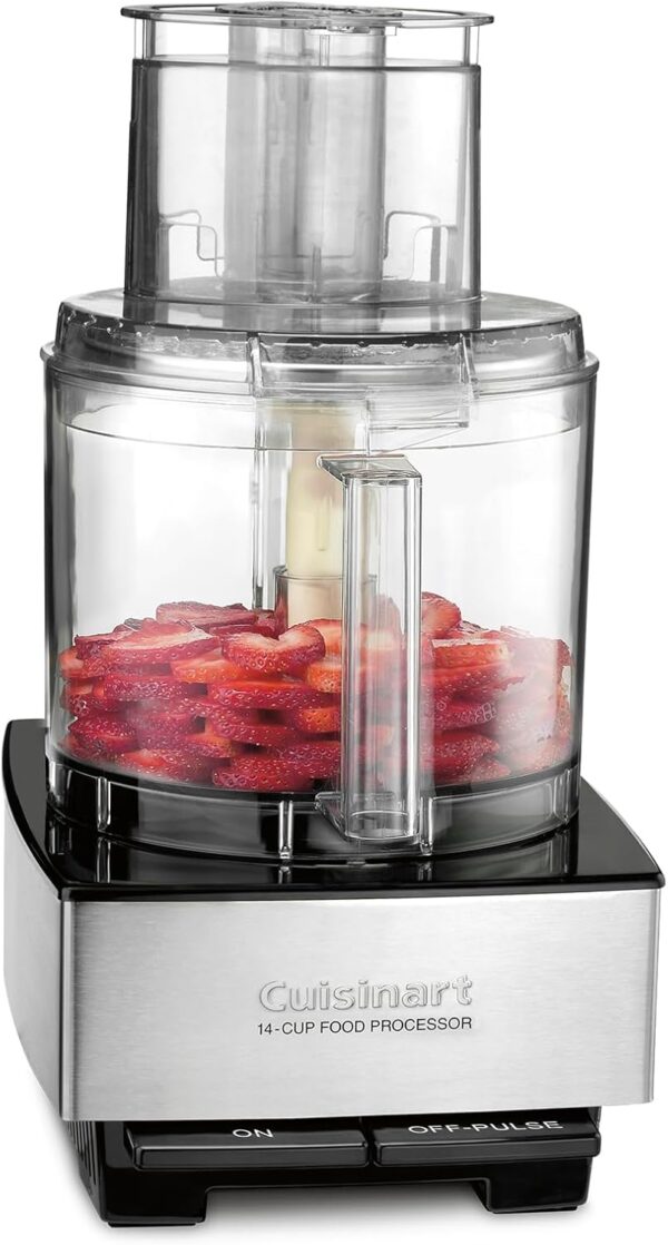 Cuisinart Food Processor 14-Cup Vegetable Chopper for Mincing, Dicing, Shredding, Puree & Kneading Dough, Stainless Steel, DFP-14BCNY