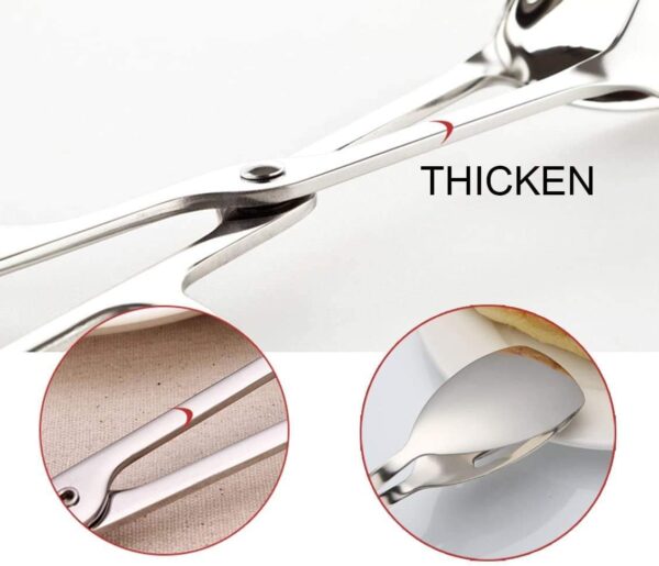 KEBE 2-PACK Serving Tongs for Buffet Party Catering .Thickening Food Serving Tongs Salad / Cake / Bread Tongs Kitchen Tongs, Stainless Steel - Image 6