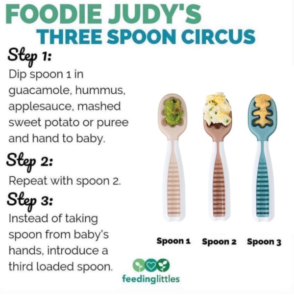 NumNum Baby Spoons Set, Feeding Littles x Silicone Pre-Spoon GOOtensils for Kids Aged 6+ Months - First Stage, Baby Led Weaning (BLW), Teething Spoon - Toddler Utensils - 3 Spoons, Neutrals - Image 6