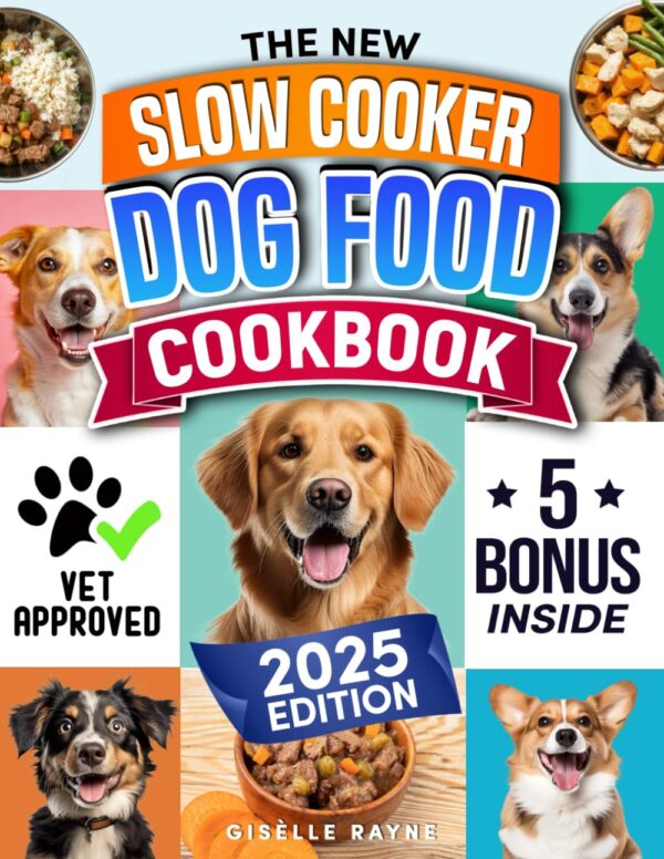 Slow Cooker Dog Food Cookbook: Elevate Your Dog's Health with Vet-Approved, Homemade Recipes Packed with Nutritious Ingredients Your Best Friend Will Love | Includes Tips for Busy Dog Owners