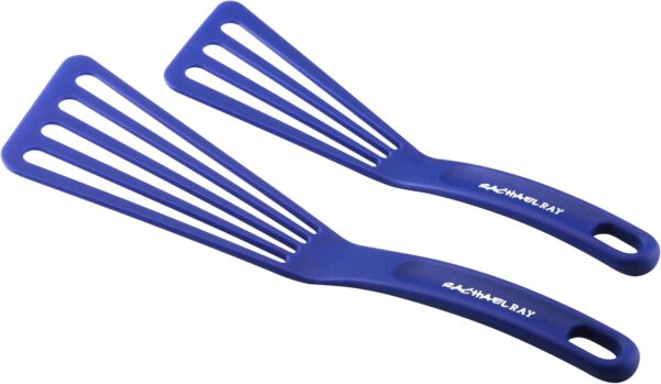 Rachael Ray Kitchen Tools and Gadgets Nylon Cooking Utensils / Spatula / Fish Turners - 2 Piece, Blue, 10" & 12" Spatula Set