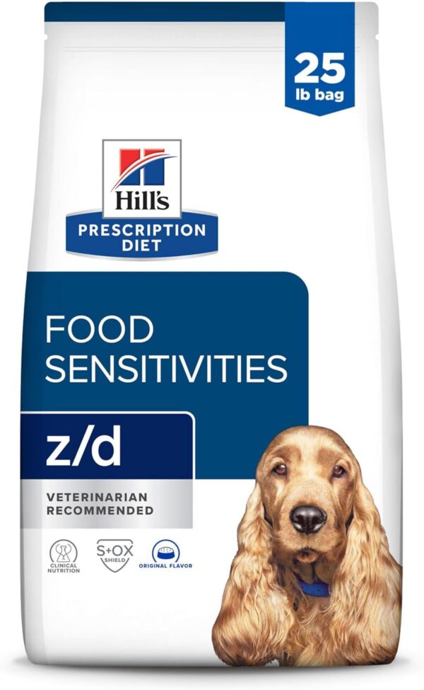 Hill's Prescription Diet z/d Skin/Food Sensitivities Dry Dog Food, Veterinary Diet, 25 lb. Bag