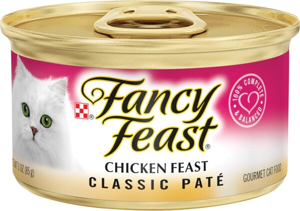 Purina Fancy Feast Chicken Feast Classic Grain Free Wet Cat Food Pate - (Pack of 24) 3 oz. Cans