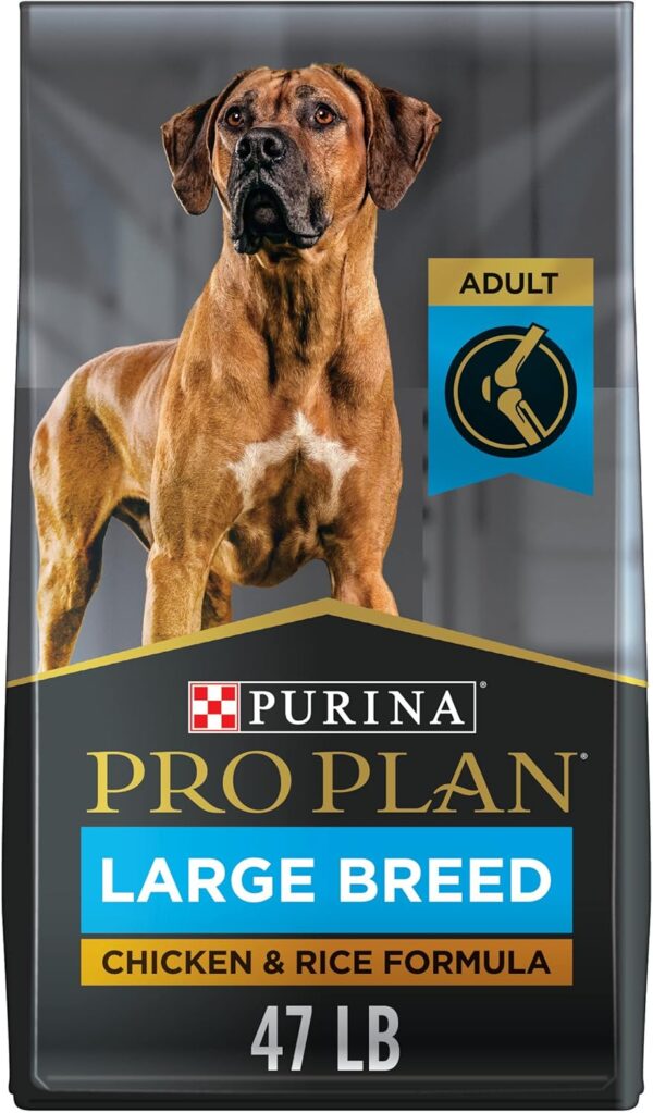 Purina Pro Plan High Protein, Digestive Health Large Breed Dry Dog Food, Chicken and Rice Formula - 47 lb. Bag