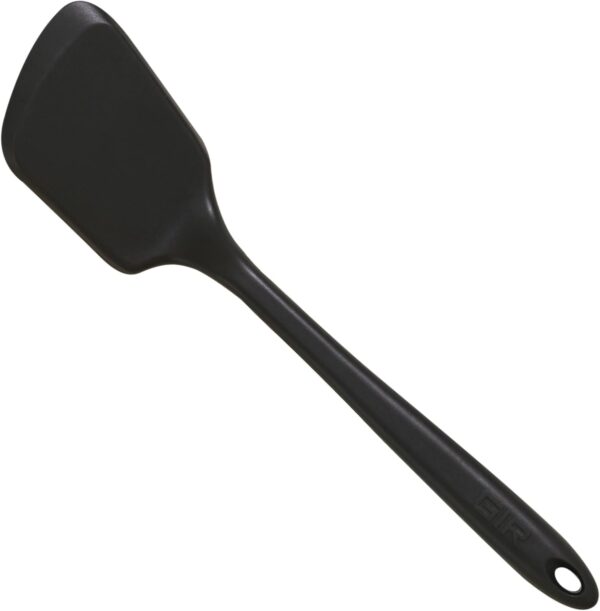 GIR: Get It Right - Premium Mini Silicone Spatula Turner - 11" x 2.6" x 0.7" - Seamless One Piece Design - Nonstick & Heat Resistant - Food Grade - Rubber Spatula - Baking & Cooking - BPA-Free - Black