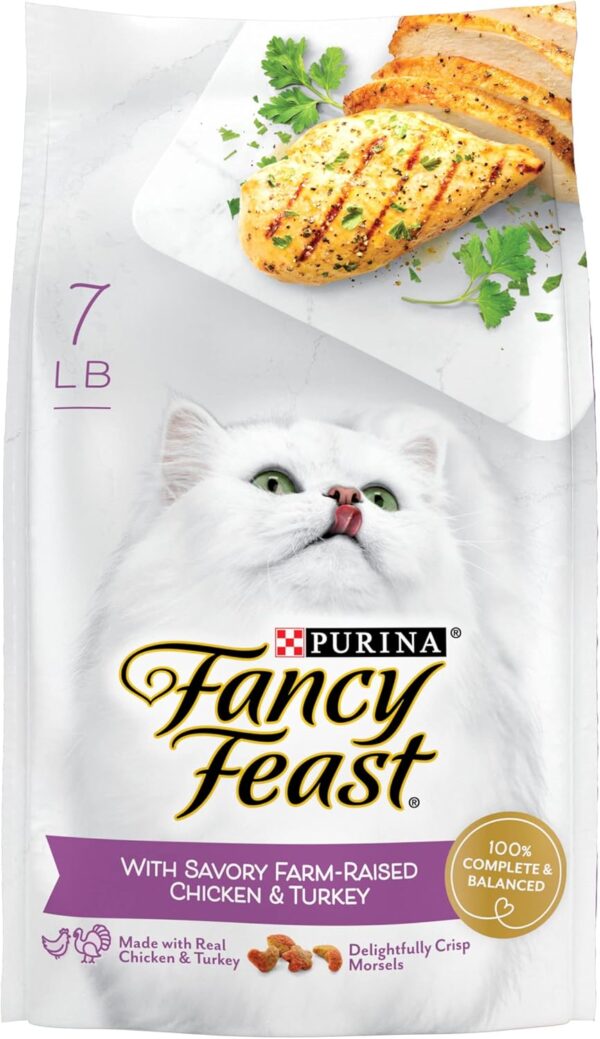 Purina Fancy Feast Dry Cat Food with Savory Farm-Raised Chicken and Turkey - 7 lb. Bag