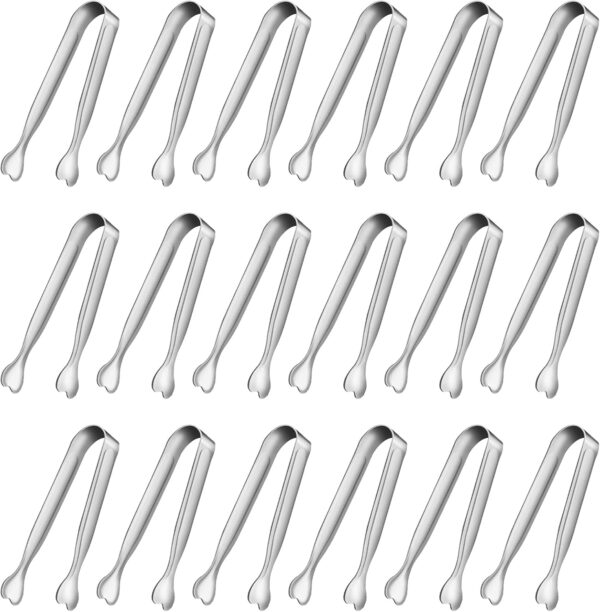 Mini Serving Tongs, Anytrp 18-Packs Stainless Steel, 4.3inch, Kitchen / Appetizers Tongs for Coffee Bar, Tea / Desserts Party, Sugar and Ice Bucket