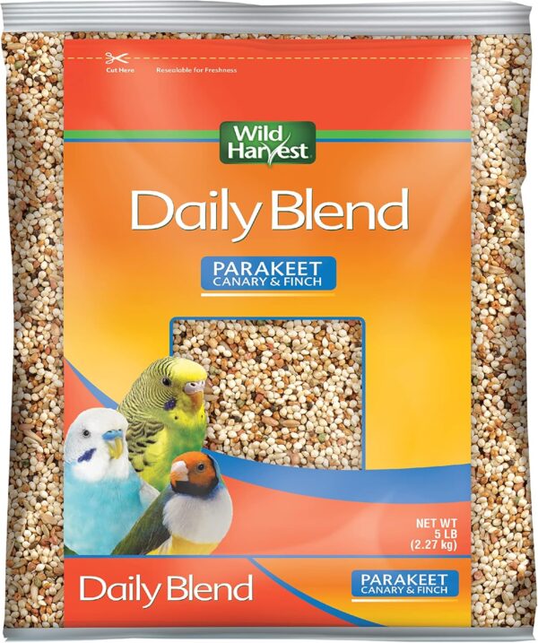 Wild Harvest Daily Blend Nutrition Diet Parakeet, Canary And Finch, 5 Pounds